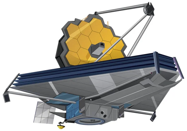 James Webb Space Telescope Jwst Illustration — Stock Vector