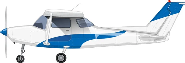 Illustration Vectorielle Avion Léger Monomoteur — Image vectorielle