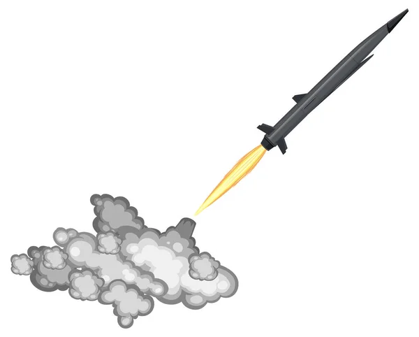 Lancio Missili Ipersonici Con Illustrazione Tracce Fumo — Vettoriale Stock