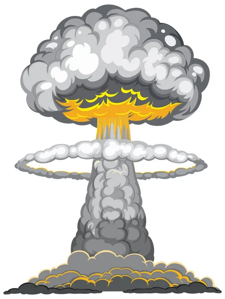 Illustrazione Nube Fungo Bomba Atomica — Vettoriale Stock