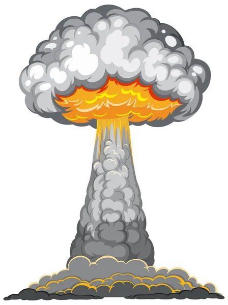 Bomba Atomowa Grzyb Chmura Ilustracja — Wektor stockowy