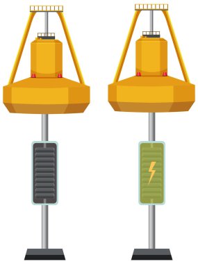 Dalga enerji dönüştürücü şamandıra çizimi