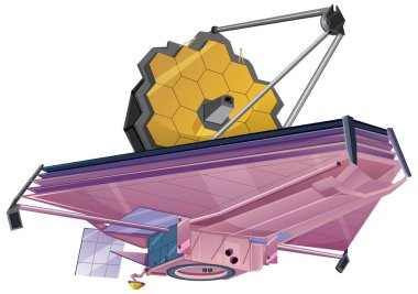 James Webb Uzay Teleskobu (JWST) illüstrasyonu