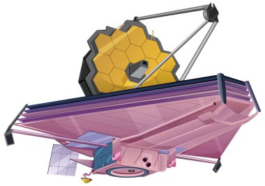 James Webb Space Telescope (JWST) illustration clipart