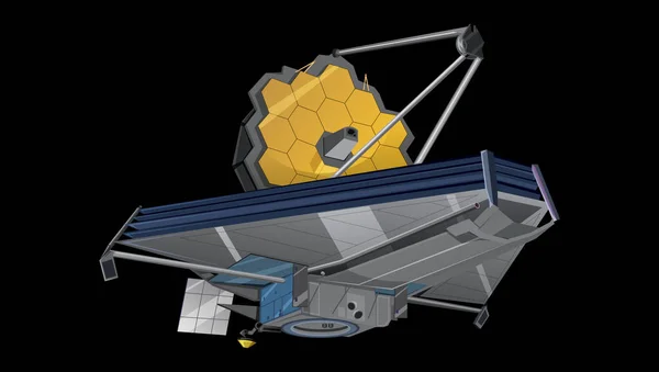 James Webb Uzay Teleskobu Jwst Illüstrasyonu — Stok Vektör