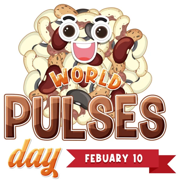 World Pulses Day Banner Design Illustration — Stockový vektor