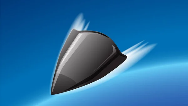 超音速グライドミサイルブルースカイイラスト — ストックベクタ