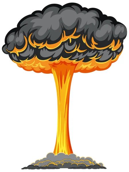 Atombombe Pilzwolke Illustration — Stockvektor