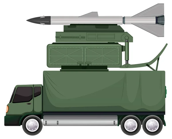 Military Missile Launcher Vector Illustration — Stock Vector