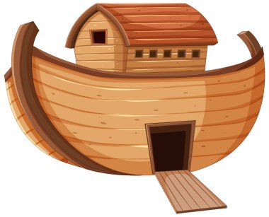 Noah's Ark without Animals Vector illustration clipart
