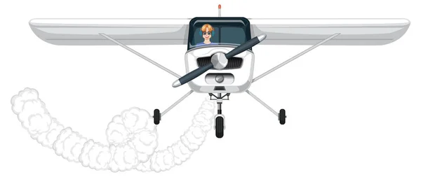 Front View Light Aircraft Illustration — Stock Vector