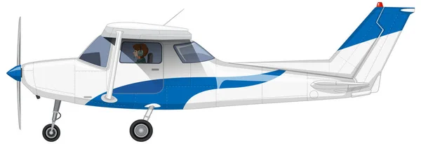 Single Engine Light Aircraft Векторні Ілюстрації — стоковий вектор