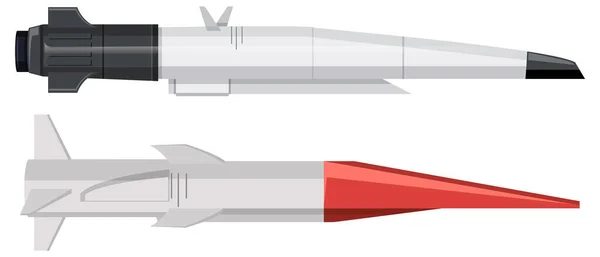 Conjunto Misiles Militares Ilustración — Vector de stock