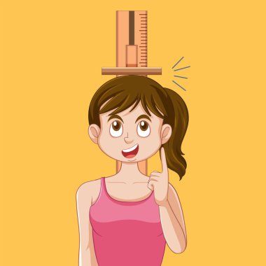 Genç Bayan, Fiziksel Gelişim Çizimlerini İzliyor