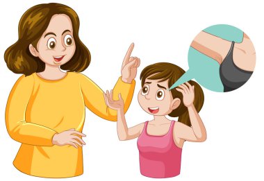 Anne ve Kızı Koltukaltı Kılları Üzerine Konuşma