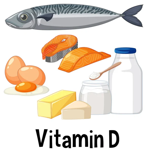 Sağlıklı Protein Vitamin Resimleri Kaynakları — Stok Vektör
