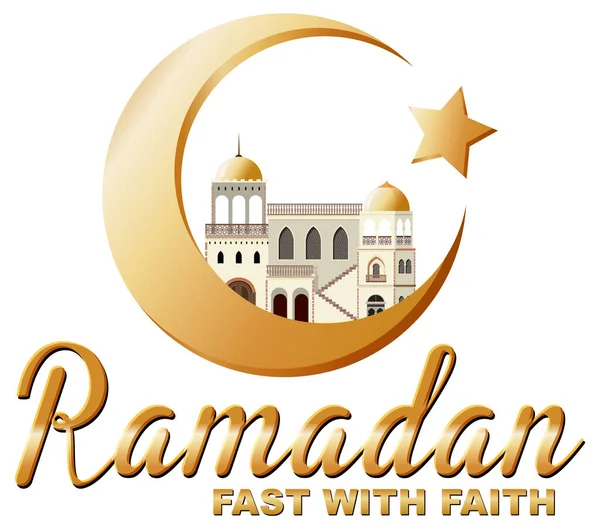 Ramadan Kareem Plakat Wektor Ilustracja — Wektor stockowy