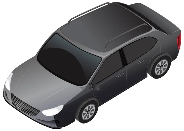 Schwarze Limousine Isoliert Abbildung — Stockvektor