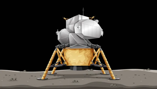 Lunární Modul Apollo Měsíčním Povrchu — Stockový vektor