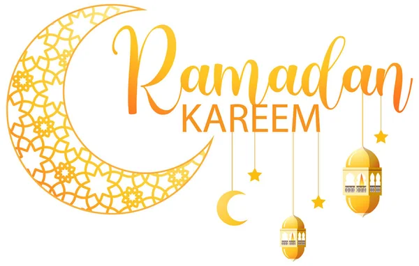 Ramadan Kareem Poster Ilustração Vetorial — Vetor de Stock