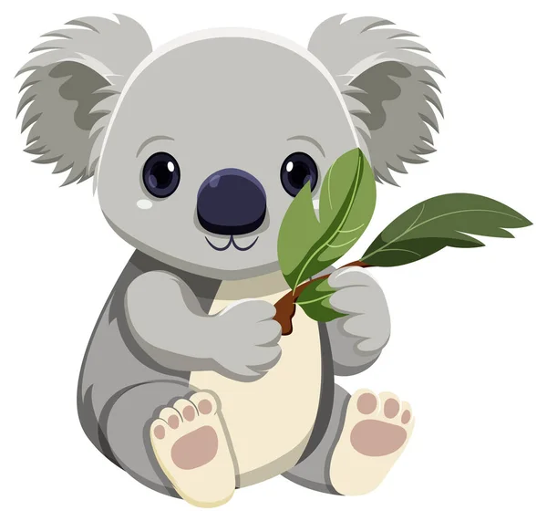 Cute Koala Cartoon Character Illustration — Stock Vector