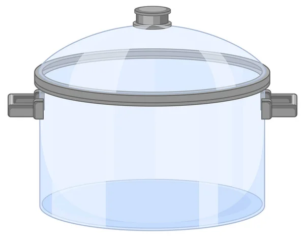 Een Glazen Pot Met Deksel Vector Illustratie — Stockvector