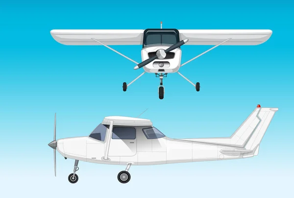 Illustration Vue Latérale Des Avions Légers — Image vectorielle