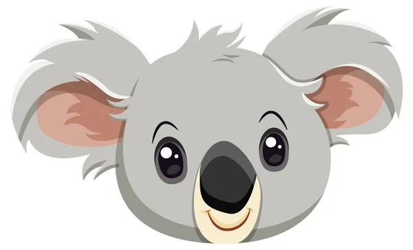 Cute Koala Postać Kreskówki Izolowane Ilustracja — Wektor stockowy