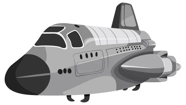 Space Shuttle Izolované Bílém Pozadí Ilustrace — Stockový vektor