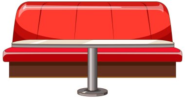 Amerikan retro yemek koltuğu izole edilmiş.