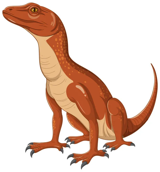 Sebuah Makhluk Reptil Menyerupai Ilustrasi Dinosaurus - Stok Vektor