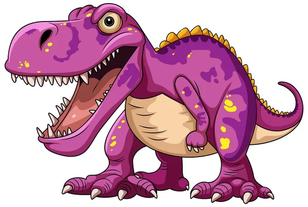 Eine Tyrannosaurus Zeichentrickfigur Isolierte Illustration — Stockvektor