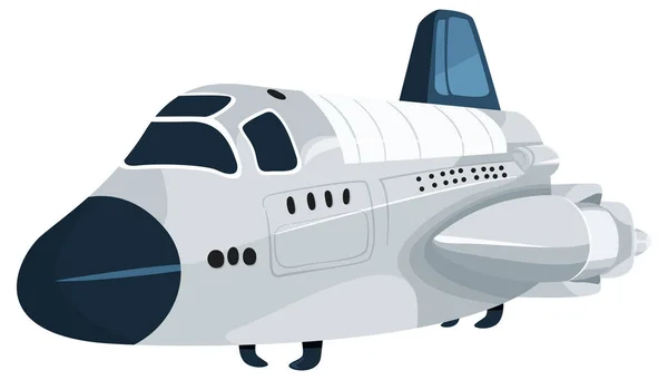 Space Shuttle Geïsoleerd Witte Achtergrond Illustratie — Stockvector