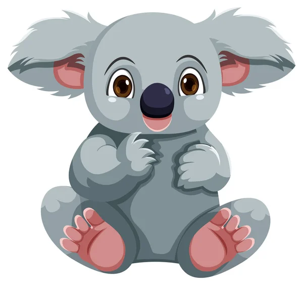 Niedliche Koala Cartoon Figur Isolierte Illustration — Stockvektor