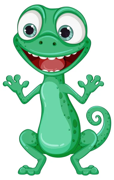 Funny Lizard Cartoon Character Illustration — Stock Vector