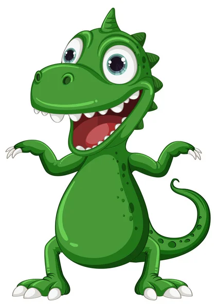 Adorable Petite Illustration Personnage Monstre Dinosaure — Image vectorielle