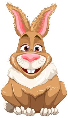 Sevimli tavşan çizgi film karakteri çizimi