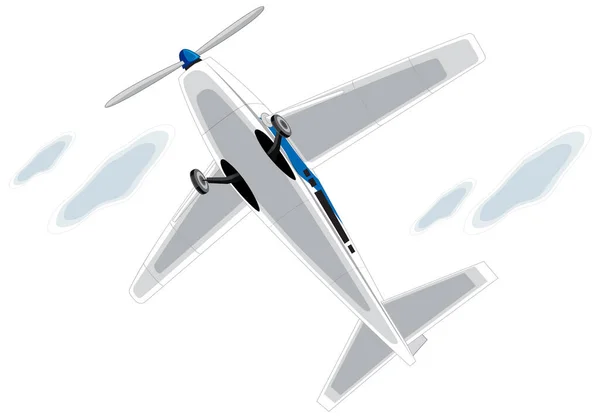 Perspective Avion Bas Illustration — Image vectorielle