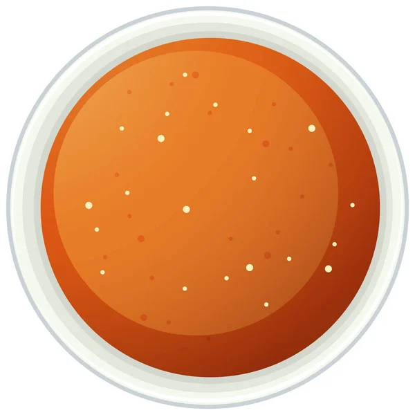 Soupe Tomates Illustration Vue Aérienne — Image vectorielle