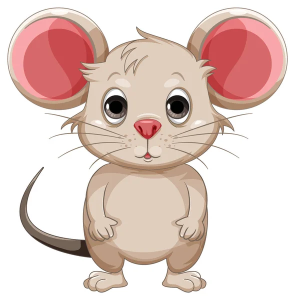 Niedliche Ratte Zeichentrickfigur Illustration — Stockvektor