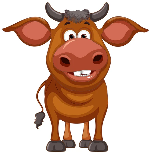 Cute Cow Cartoon Character Illustration —  Vetores de Stock