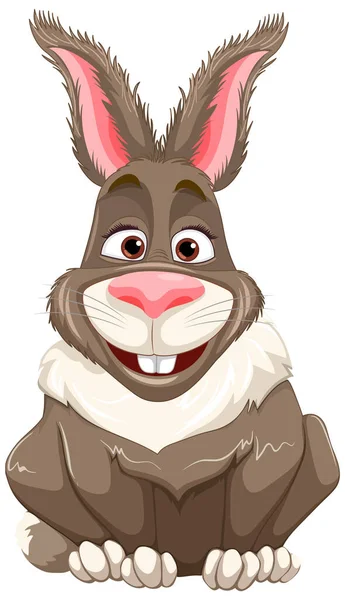 Sevimli Tavşan Çizgi Film Karakteri Çizimi — Stok Vektör