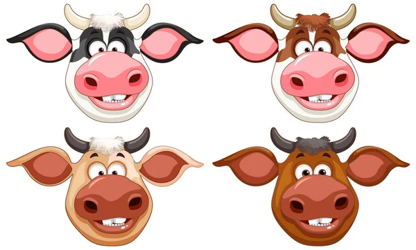 Cute Cow Cartoon Character Illustration — Stockový vektor