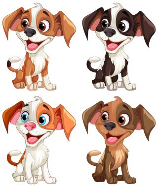 Şirin köpek çizgi film karakteri çizimi
