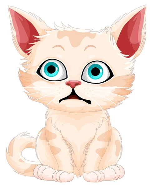 Cute Cat Cartoon Character Illustration — Stock Vector