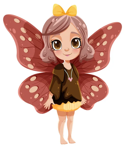 Little Fairy Butterfly Wings Illustration — Stock Vector