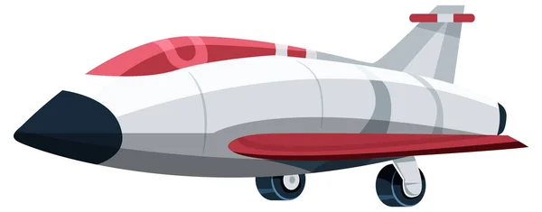 화이트 삽화에서 비행기 — 스톡 벡터