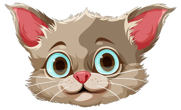 Carino Gatto Cartone Animato Personaggio Illustrazione — Vettoriale Stock