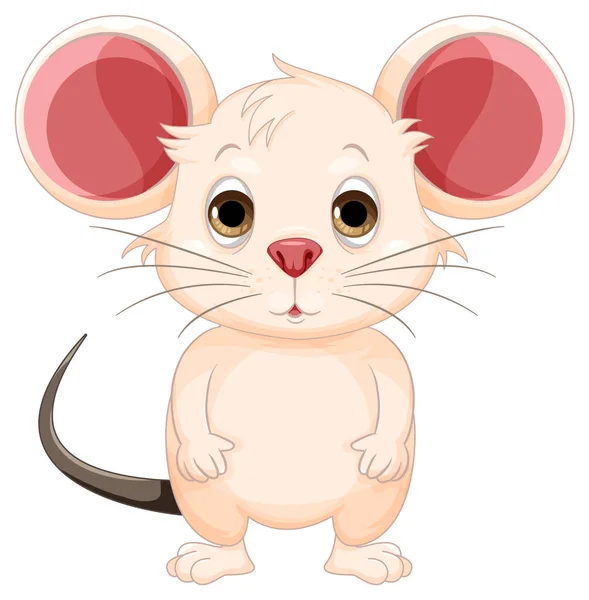 Cute Rat Cartoon Character Illustration — Stock Vector