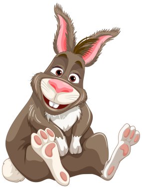 Sevimli tavşan çizgi film karakteri çizimi